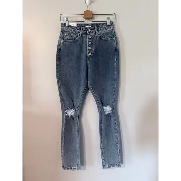 new WEWOREWHAT we wore what medium wash high rise Danielle denim jeans - Picture 2 of 11